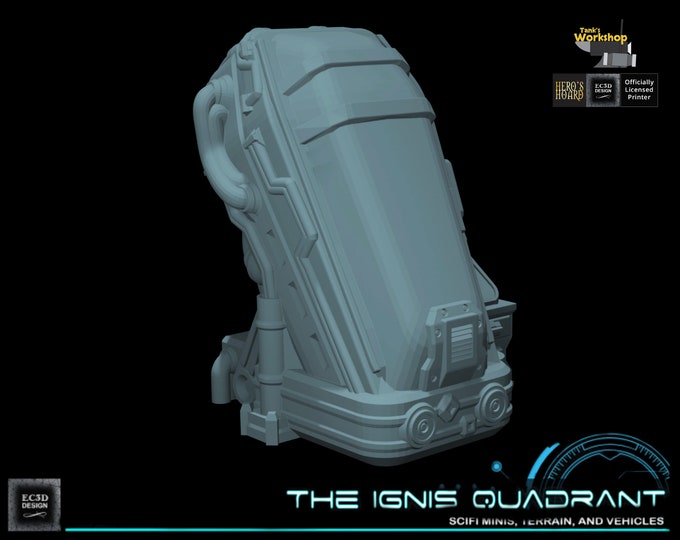 Cryo Pod - Science Fiction Space Theme - 32mm - Ignis Quadrant - EC3D Designs