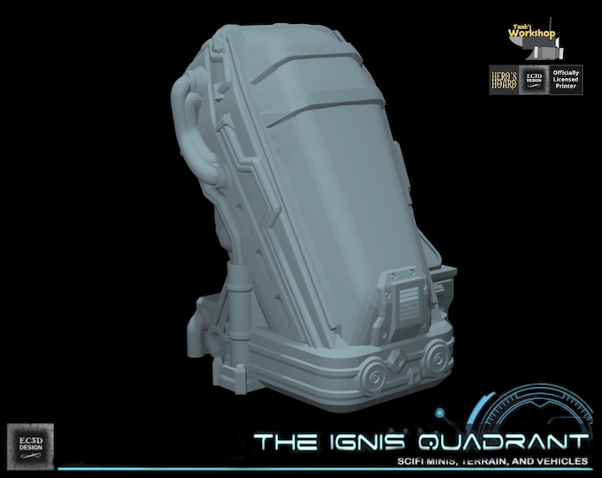 Cryo Pod - Science Fiction Space Theme - 32mm - Ignis Quadrant - EC3D Designs