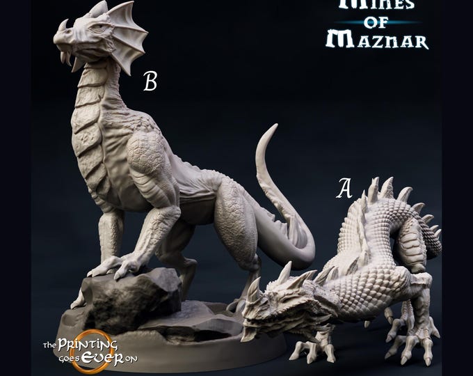 Cave Drakelings - 28mm - The Printing Goes Ever On - Dungeons and Dragons - Pathfinder - Fantasy