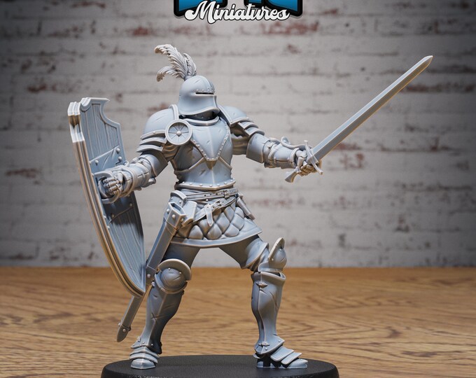 Knight Sir Tristan - 28mm Scale - Epic Miniatures - Chivalry Garden