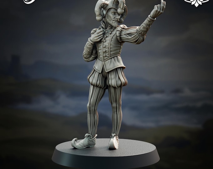 Giuseppe The Jester - 28/32mm - The Printing Goes Ever On - Dungeons and Dragons - Pathfinder