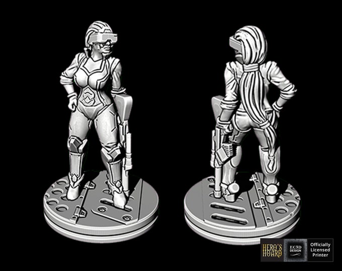 Female SciFi Assassin - Ignis Quadrant - EC3D Designs