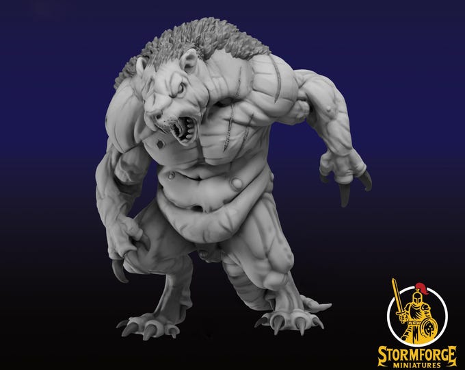 Irradiated Giant Rat Mutant Boss2- 28 or 32mm - Stormfront Miniatures- Tales From The Radiation Zone - Postapocalypse Survivor