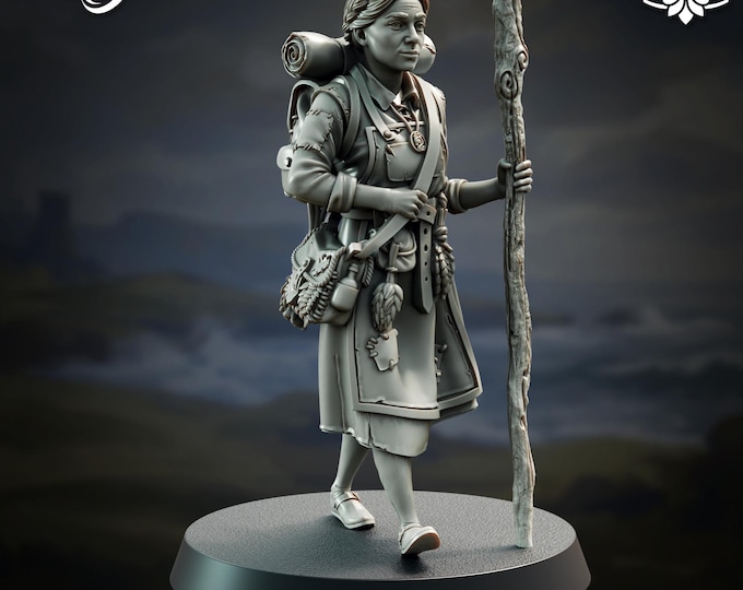 Wandering Herbalist - 32/28mm - The Printing Goes Ever On - Dungeons and Dragons - Pathfinder
