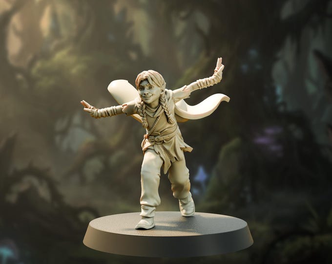 Elven Girl - 28/32mm - The Printing Goes Ever On - Dungeons and Dragons - Pathfinder - Fantasy