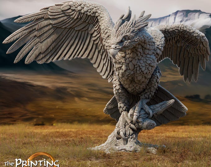 Gwyrnclaw King Of The Eagles - 32/28mm - The Printing Goes Ever On - Dungeons and Dragons - Pathfinder - Fantasy