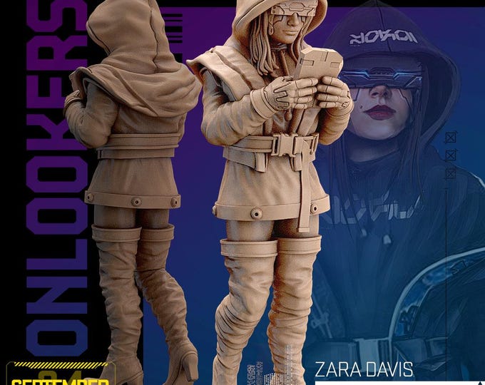 Zara Brooks - 28/32mm - Unit9 - Sleepless City Onlookers - Cyberpunk/science Fiction/Cybernetics