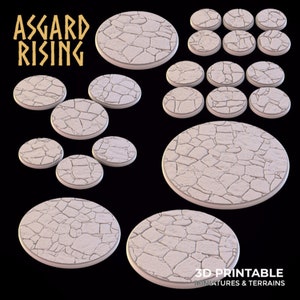 Stone Floor Bases - Asgard Rising - 25 to 70mm