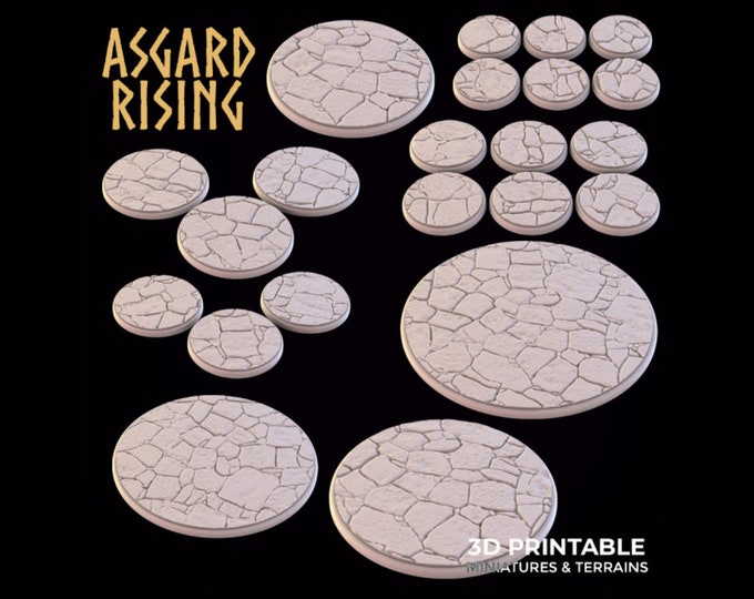 Stone Floor Bases - Asgard Rising - 25 to 70mm