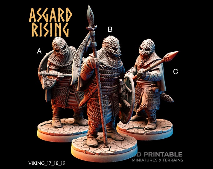 Viking Hersir with Guardsmen - Norse Theme - 32mm - Asgard Rising