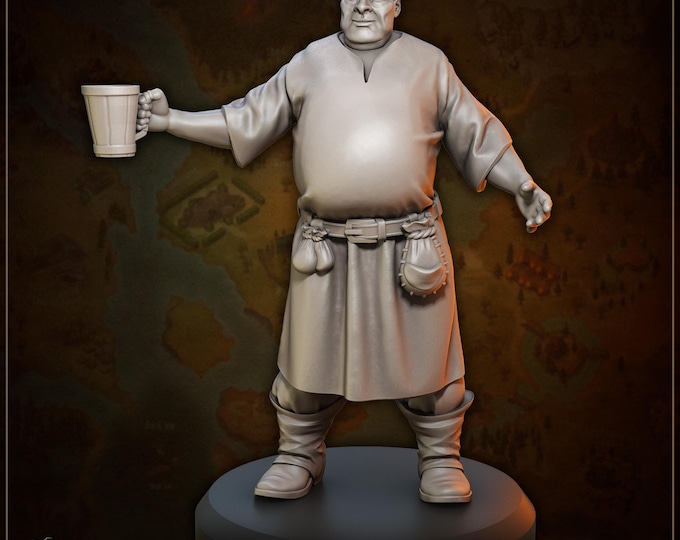 Villager Tavernkeeper Robert - 28/32/35mm - Great Grimoire - Dungeons and Dragons - Pathfinder - Great Folks
