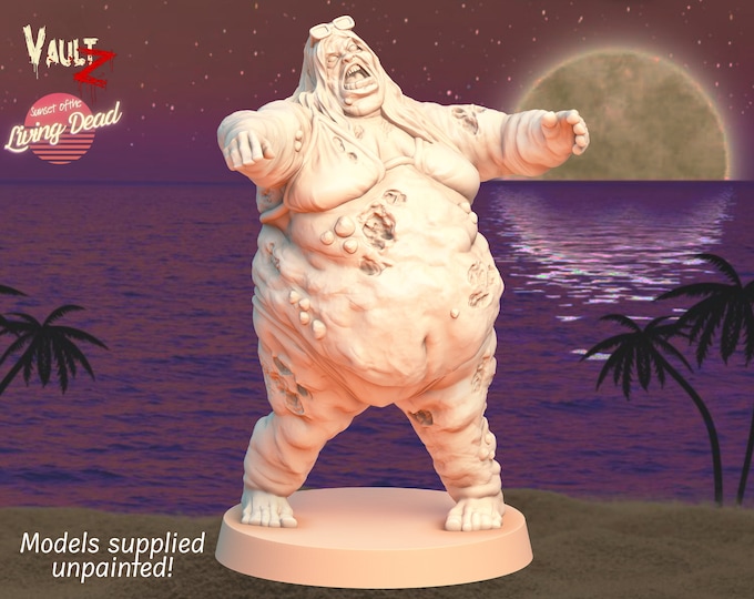Bloated Female Tourist Zombie - 32mm - VaultZ - For games like Zombicide, This Is Not A Test, County Road Z