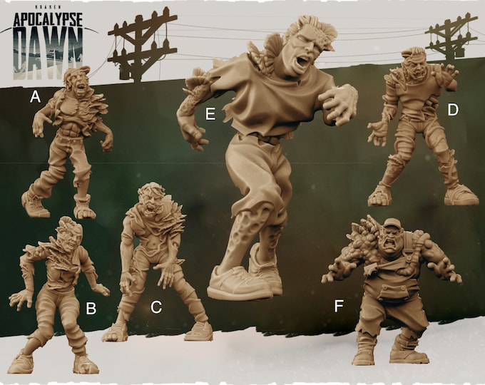Infected Scum - 32mm Scale - Kraken - Apocalypse Dawn - Great for Fallout Wasland Warfare, Fallout RPG, Zombicide and This Is Not A Test!
