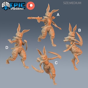 Rabbitfolk (Herengon) Warrior - 28mm Scale - Epic Miniatures - Easter Surprise