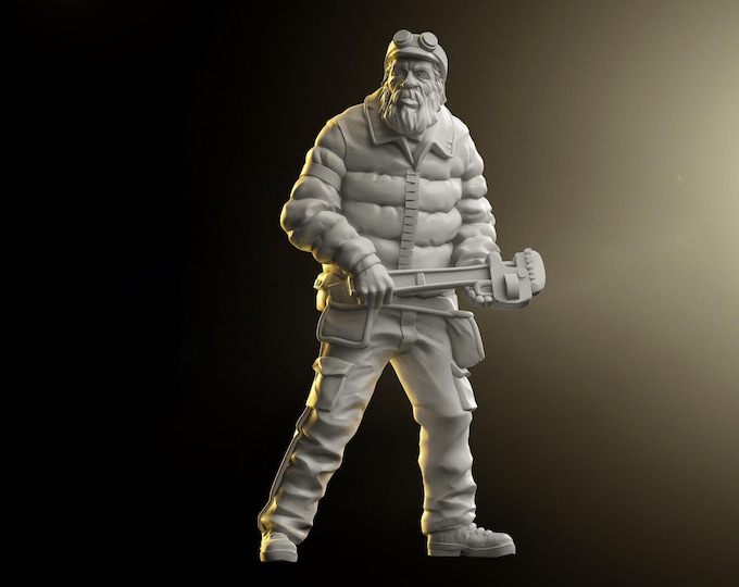 Brandon Survivor with Monkey Wrench - 32mm - VaultZ - For games like Zombicide, This Is Not A Test, County Road Z