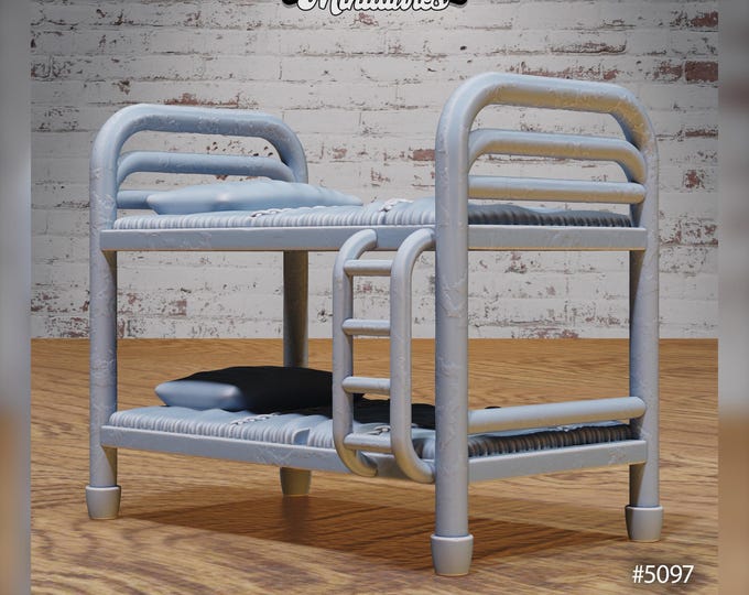 Bunk Bed - 28mm or 32mm Scale - Epic Miniatures - Prison Break