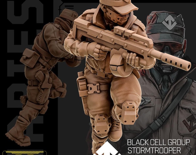 Stormtrooper (3 poses available) - 28/32mm - Unit9 - Cyberpunk/science Fiction/Futuristic/Cybernetics miniatures