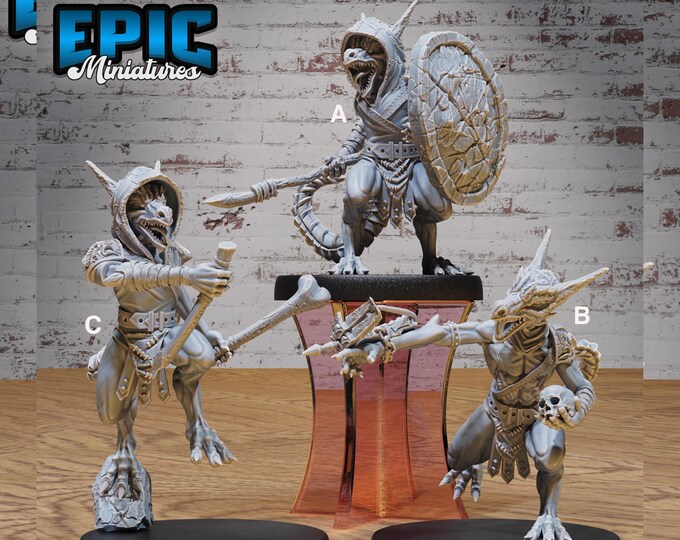 Kobold Minion - 3 poses- Age Of Dragons - True 28mm Scale - Epic Miniatures - Festival Village