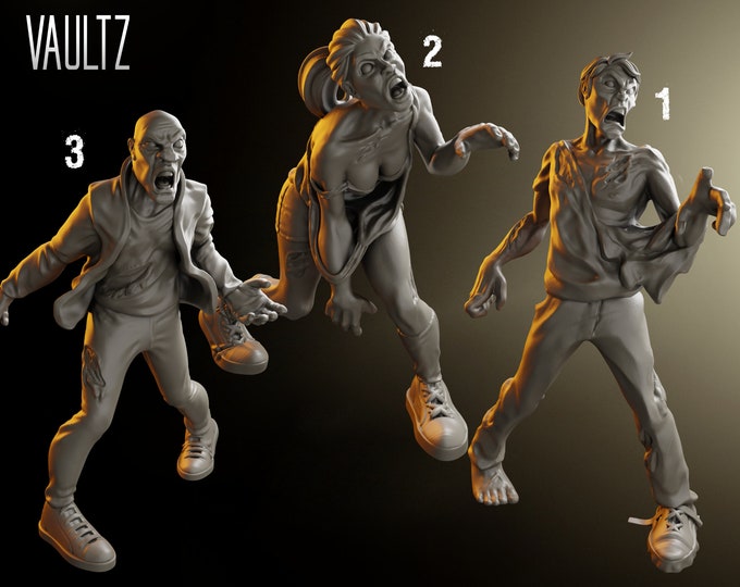 Walker Zombies - 32mm - VaultZ - For games like Zombicide, This Is Not A Test, County Road Z