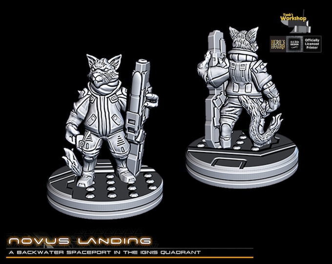 Raticon (Space Rat Mercenary!) - 32mm - Novus Landing - EC3D Designs