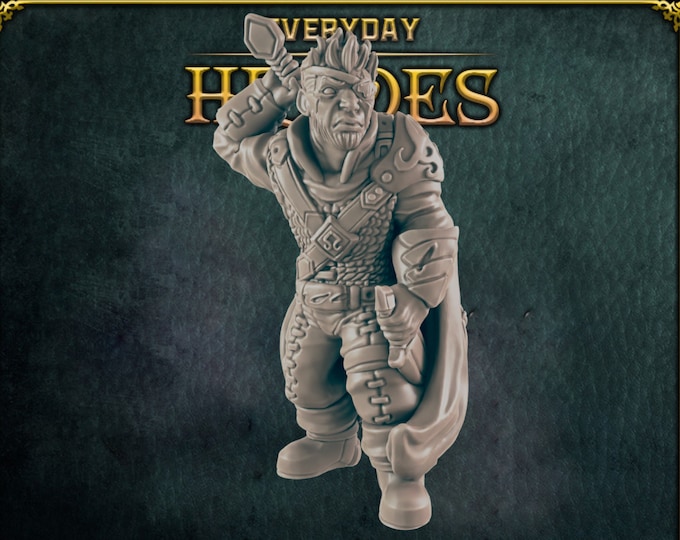 Human Male Hunter 1 - 28/32mm - EC3D - Everyday Heroes - Great for beginning painters or kids!