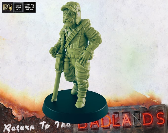 Wasteland Old Timer - 28 or 32mm - Post-Apocalyptic - Return To The Badlands - EC3D Designs - For Games like Fallout Wasteland Warfare!