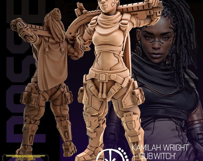 Dubwitch (2 poses available) - 28/32mm - Unit9 - Cyberpunk/science Fiction/Futuristic/Cybernetics miniatures