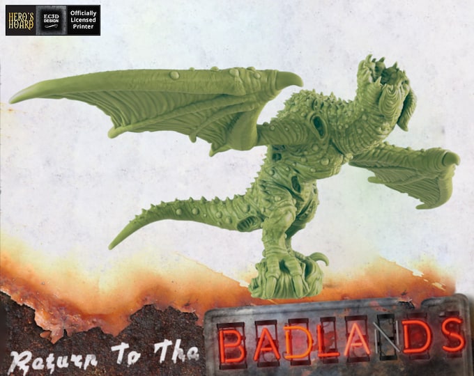 Irradiated Wyrm - 28mm or 32mm - Post-Apocalyptic - Return To The Badlands - EC3D Designs - Great for Games like Fallout Wasteland Warfare!