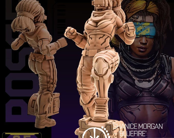 Bluefire - 28/32mm - Unit9 - Cyberpunk/science Fiction/Futuristic/Cybernetics miniatures