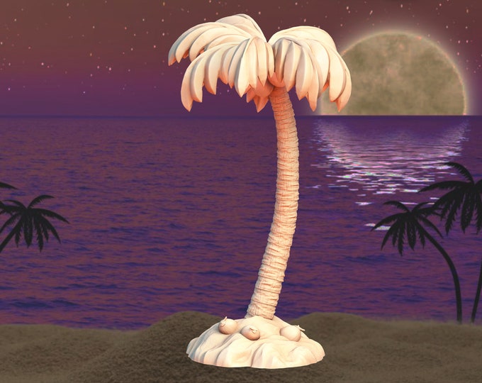 Coconut Tree - 32mm - VaultZ - For games like Zombicide, This Is Not A Test, County Road Z