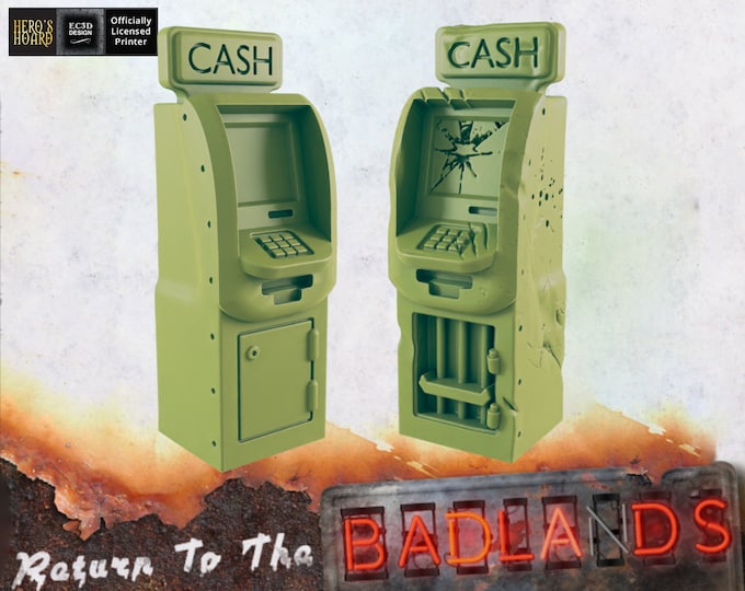 Ruined ATM - Post-Apocalyptic - 32mm - EC3D Designs - Return To The Badlands - Fallout Wasteland Warfare - This Is Not A Test