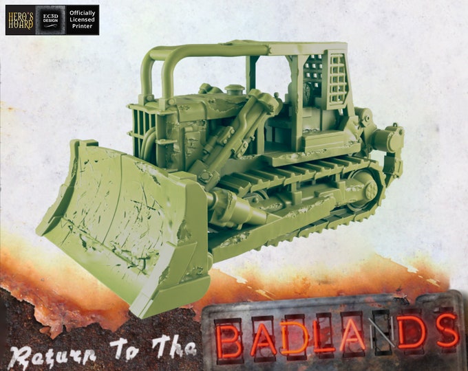 Bulldozer - Post-Apocalyptic - 28 or 32mm - EC3D Designs - Return To The Badlands - Fallout Wasteland Warfare - This Is Not A Test