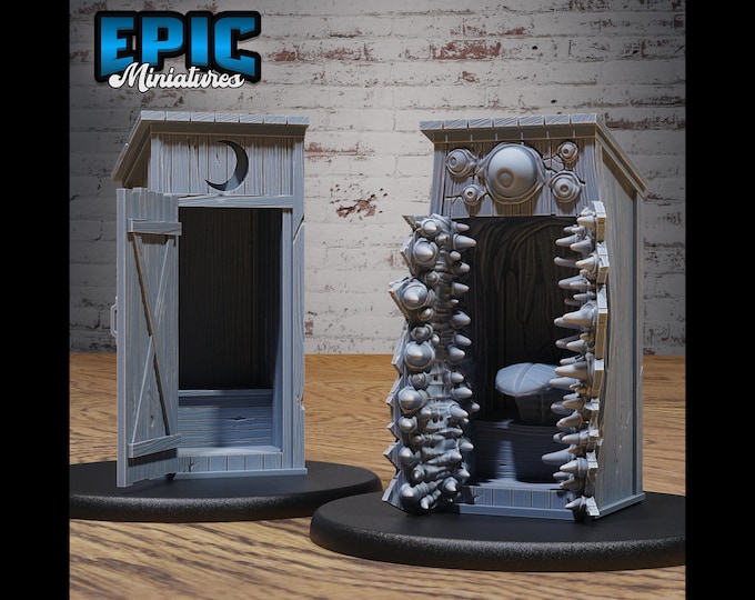 Mimic Outhouse - 28mm Epic Miniatures - Bandit Camp - They tell me it has a "unique" special attack..