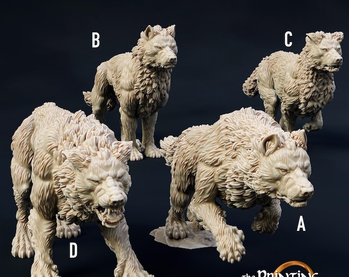 Wargs Pack (Available individually) - 28/32mm - The Printing Goes Ever On - Dungeons and Dragons - Pathfinder - Fantasy