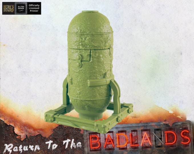 Ruined Water/Fuel Tank - Post-Apocalyptic - 32mm - EC3D Designs - Return To The Badlands - Fallout Wasteland Warfare - This Is Not A Test