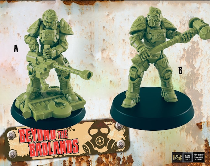 Wasteland Power Armor - Post-Apocalyptic - 28 or 32mm - EC3D Designs - Beyond The Badlands