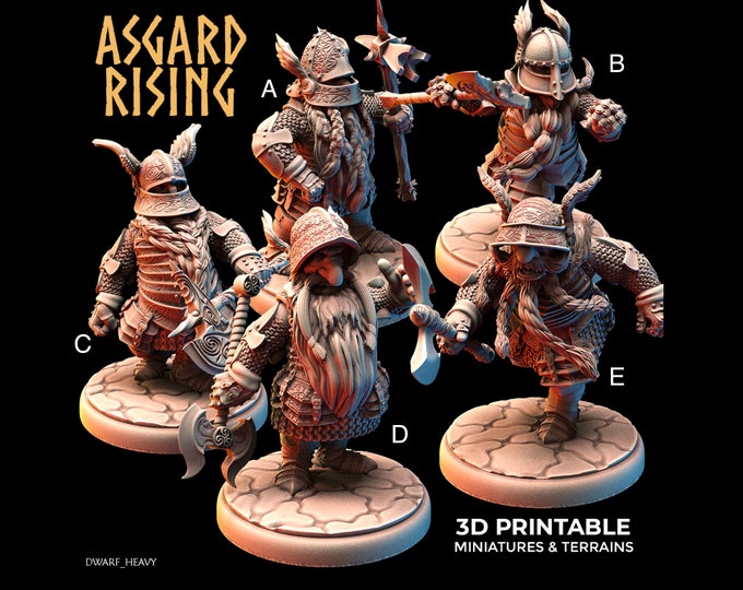 Dwarves - Heavy Armor - Asgard Rising - 28 or 32mm Scale