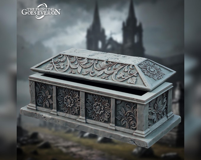 Sarcophagus - 28mm - The Printing Goes Ever On - Dungeons and Dragons - Pathfinder - Fantasy