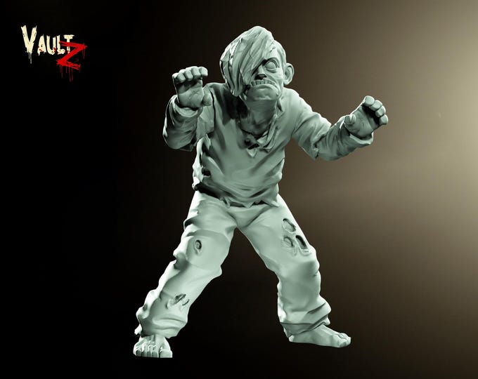 Armando Zombie - 28mm or 32mm - VaultZ - For games like Zombicide, This Is Not A Test, County Road Z
