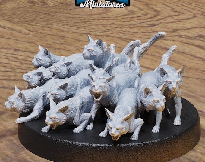 Cat Swarm - 28mm Scale - Epic Miniatures - Old Fables - Two sizes available!