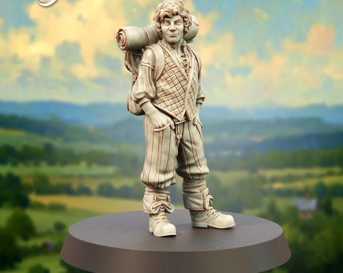 Halfling Bard - Eli Swoonsong - 28mm - The Printing Goes Ever On - Dungeons and Dragons - Pathfinder - Fantasy