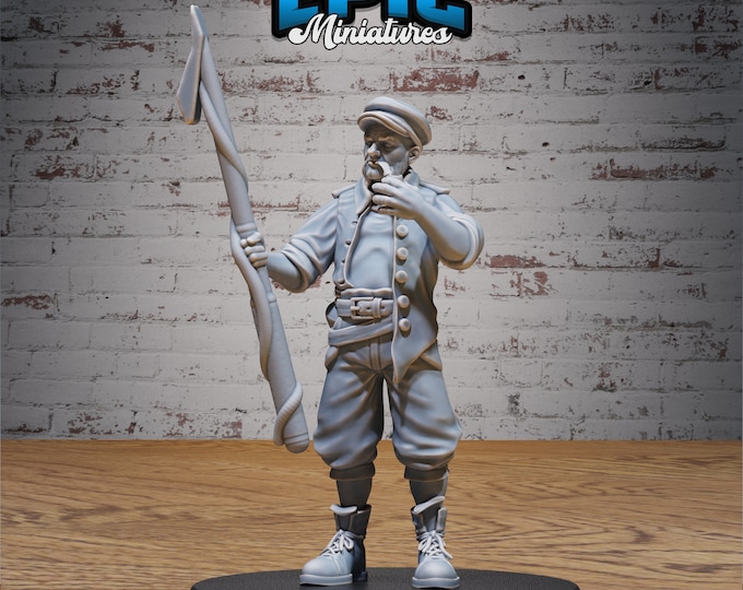 Villager Sailor with Harpoon - 28mm Scale - Epic Miniatures - Festival Village