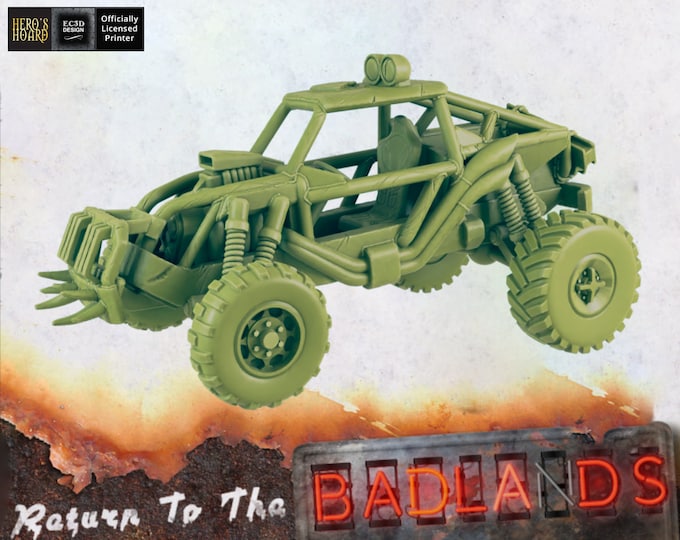 Wasteland Buggy - 28 or 32mm - Post-Apocalyptic - Return To The Badlands - EC3D Designs - Great for Games like Fallout Wasteland Warfare!