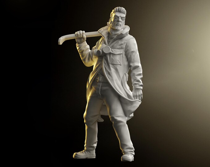 Ivan Survivor with Axe - 32mm - VaultZ - For games like Zombicide, This Is Not A Test, County Road Z