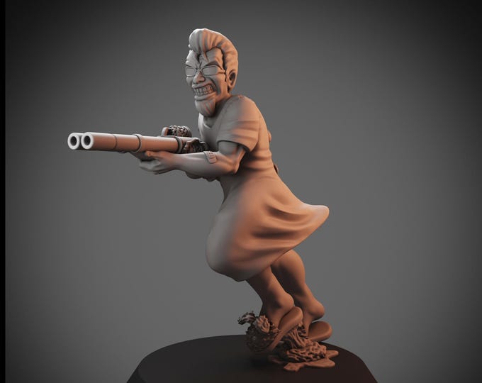 Crazy Guy with a Shotgun - Fantasy - 32mm - Good Doctor Creative