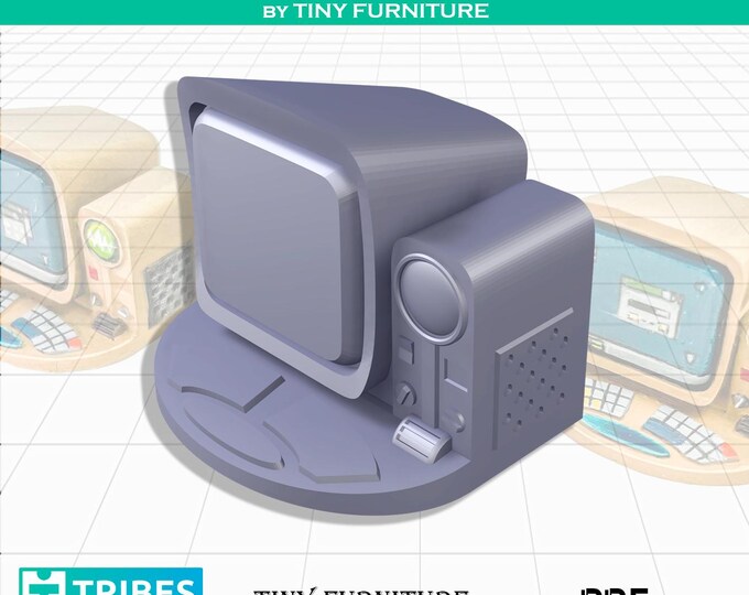 PC Jet Sci-fi Computer Terminal  -  28mm/32mm - Tiny Furniture - UNPAINTED