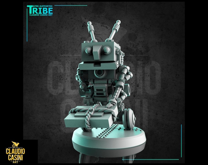 0270 Delivery Robot or Droid - 28mm or 32mm - Claudio Casini Art  - Dungeons and Dragons, Pathfinder! 0273