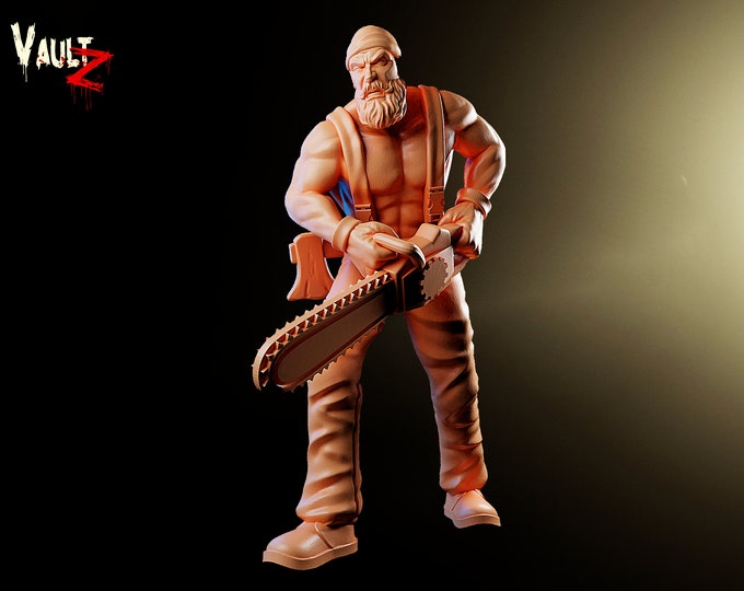 Brand the Lumberjack - 32mm - VaultZ - For games like Zombicide, This Is Not A Test, County Road Z