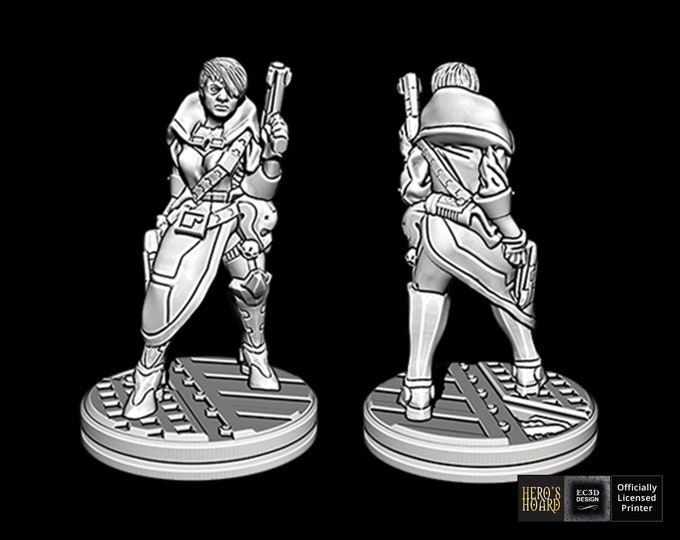 Female SciFi Bounty Hunter - Ignis Quadrant - EC3D Designs