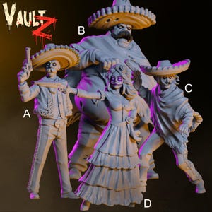 Dia De Los Muertos 2 - 32mm - VaultZ - For games like Zombicide, This Is Not A Test, County Road Z